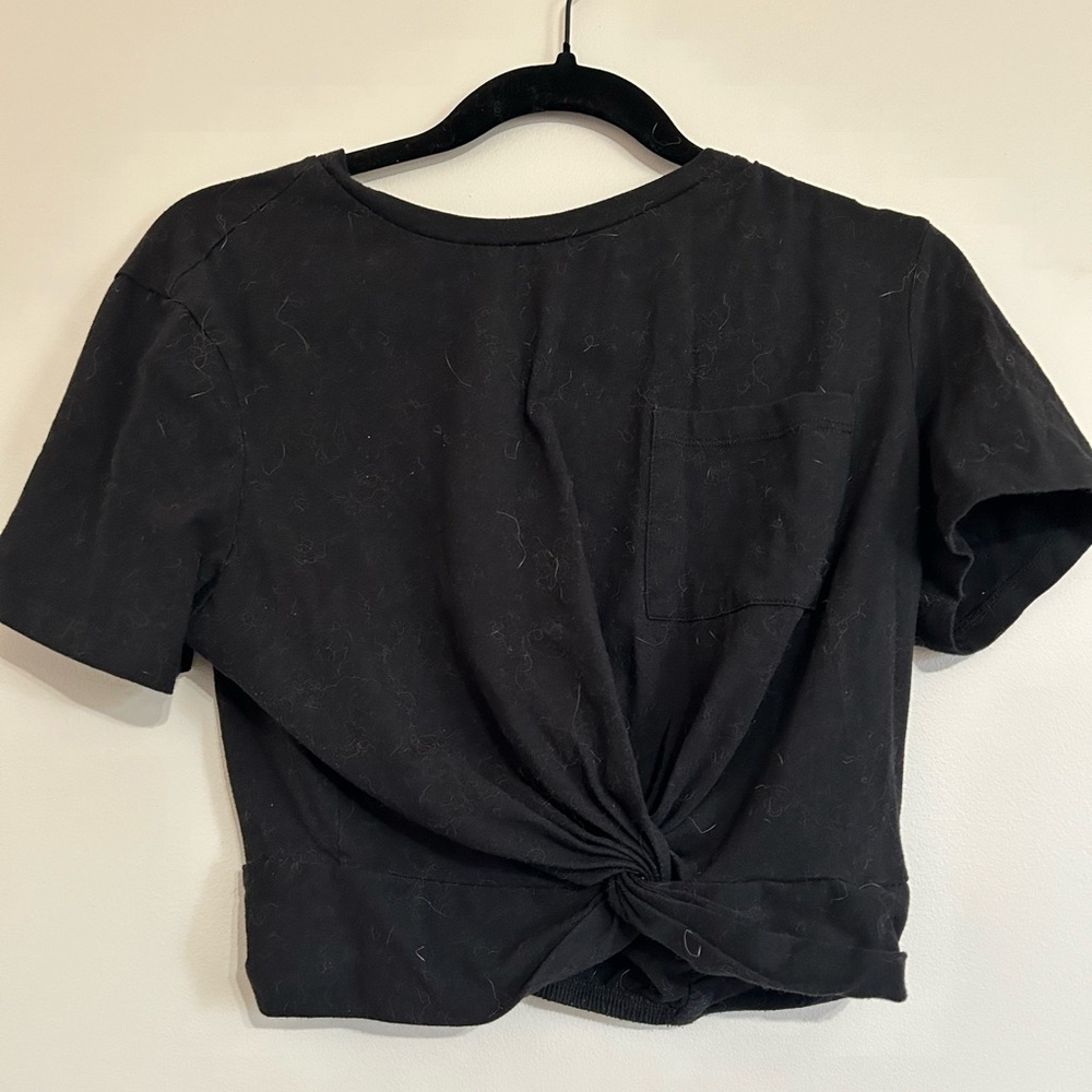 Black Bluenotes Crop Top